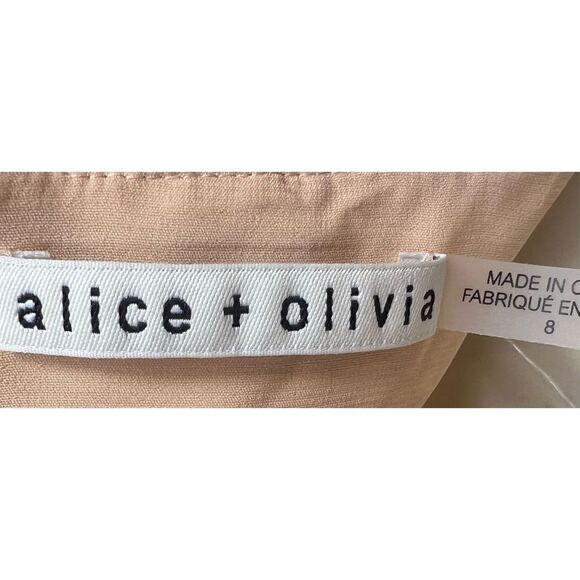 ALICE + OLIVIA WOMEN'S CLYDE SHIFT DRESS, OFF WHITE NWOT Size 8 - Picture 8 of 9